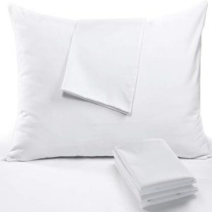 4 Pk Queen Sz Pillowcases 20x30 Microfiber Brushed Extra Soft X0033AXDJP